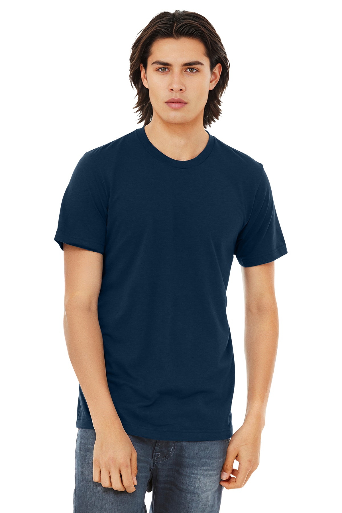 Bella+Canvas 3413 Triblend T-Shirt - Solid Navy Triblend