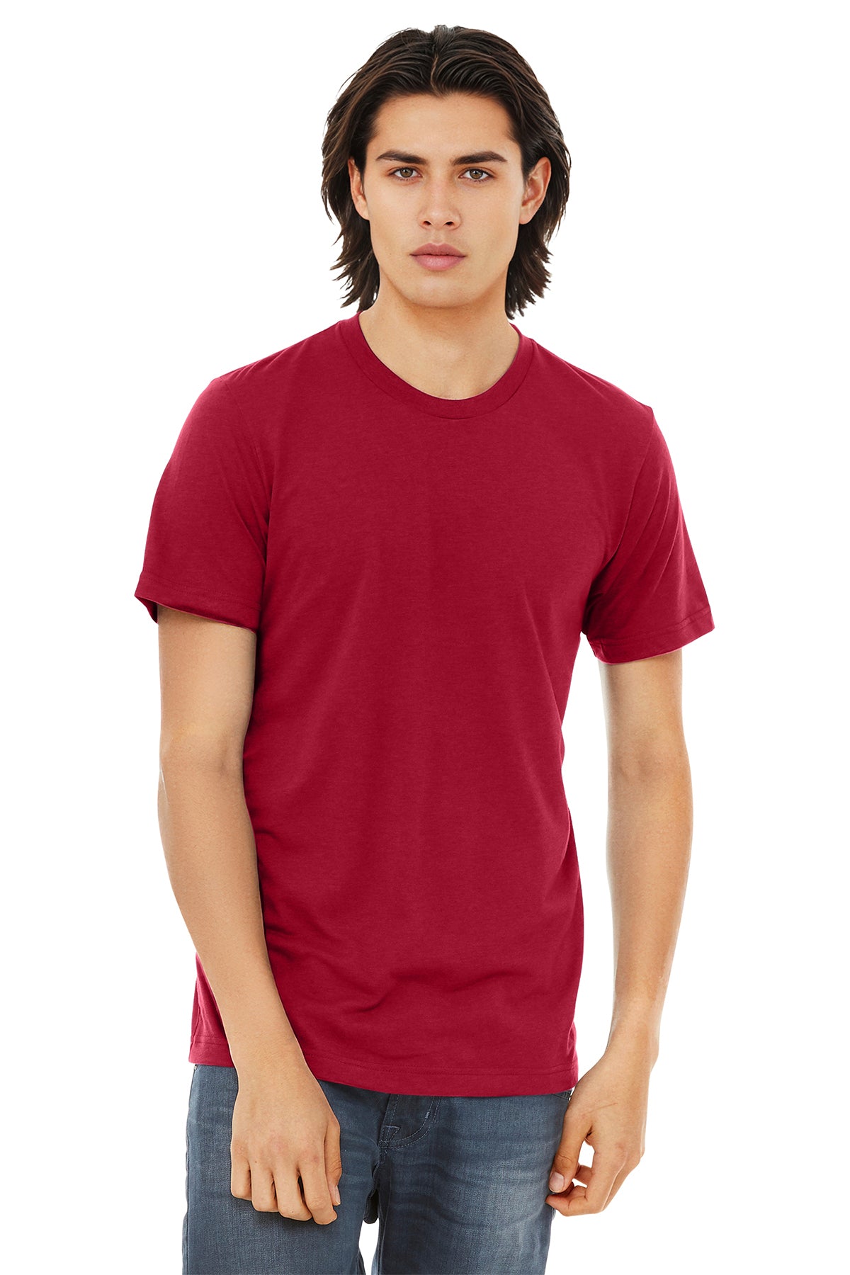 Bella+Canvas 3413 Triblend T-Shirt - Solid Red Triblend