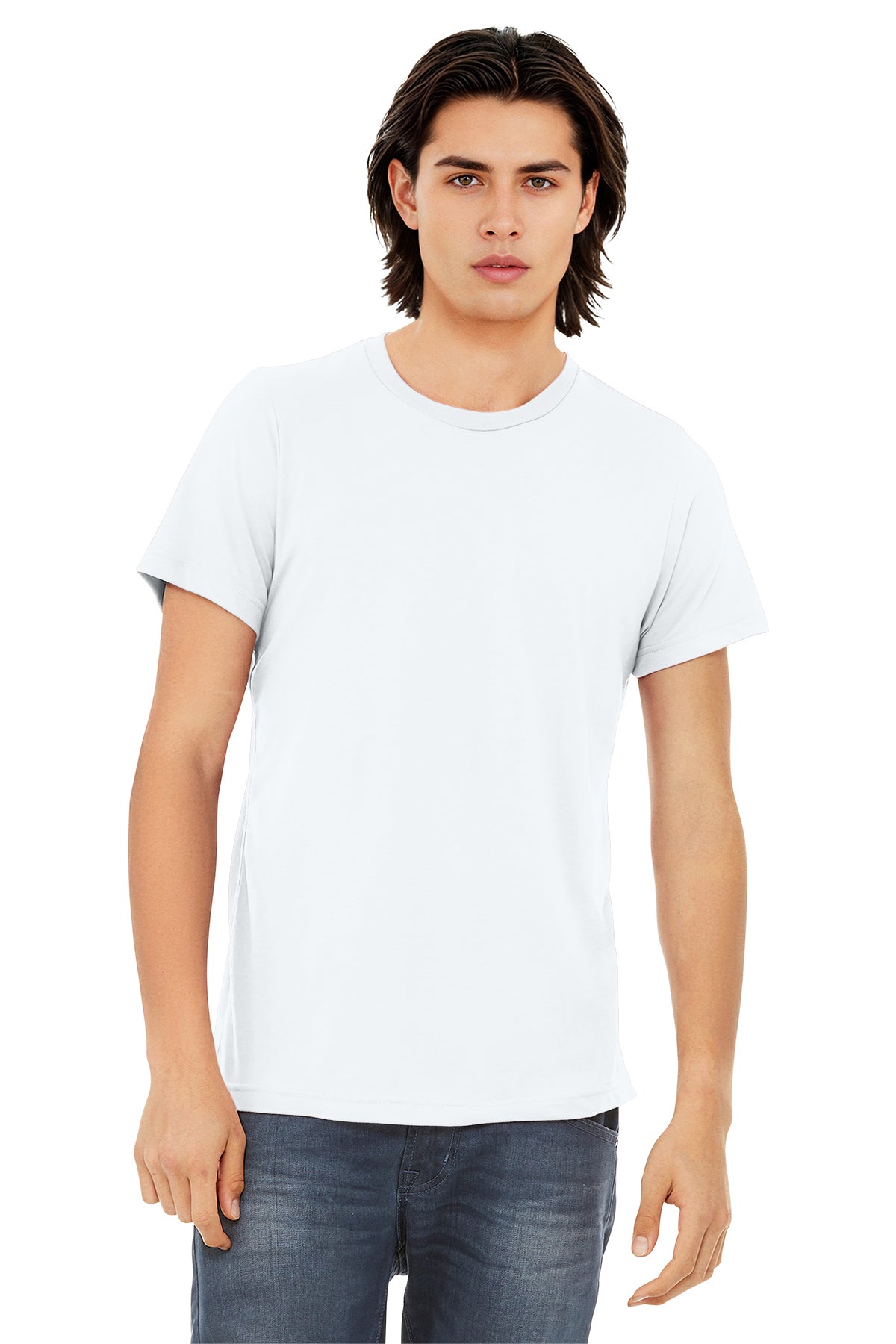 Bella+Canvas 3413 Triblend T-Shirt - Solid White Triblend