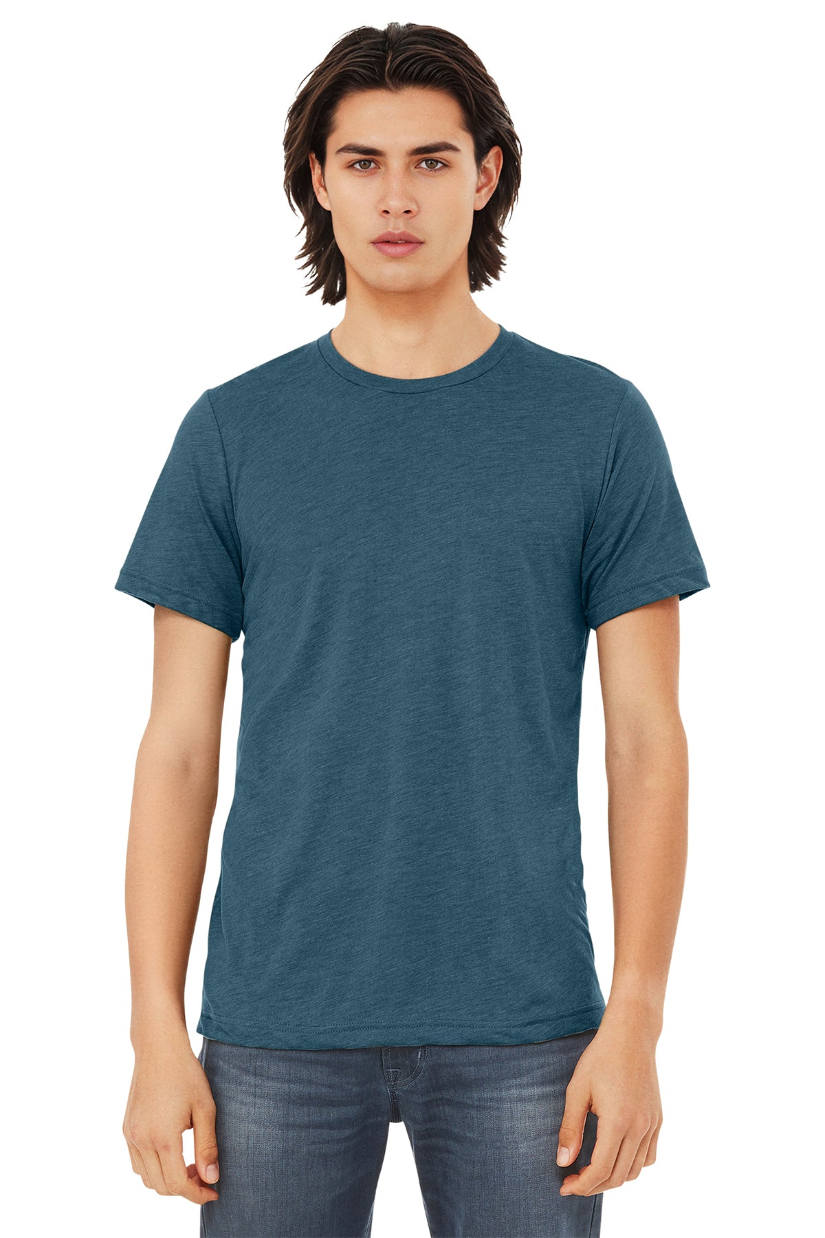 Bella+Canvas 3413 Triblend T-Shirt - Steel Blue Triblend