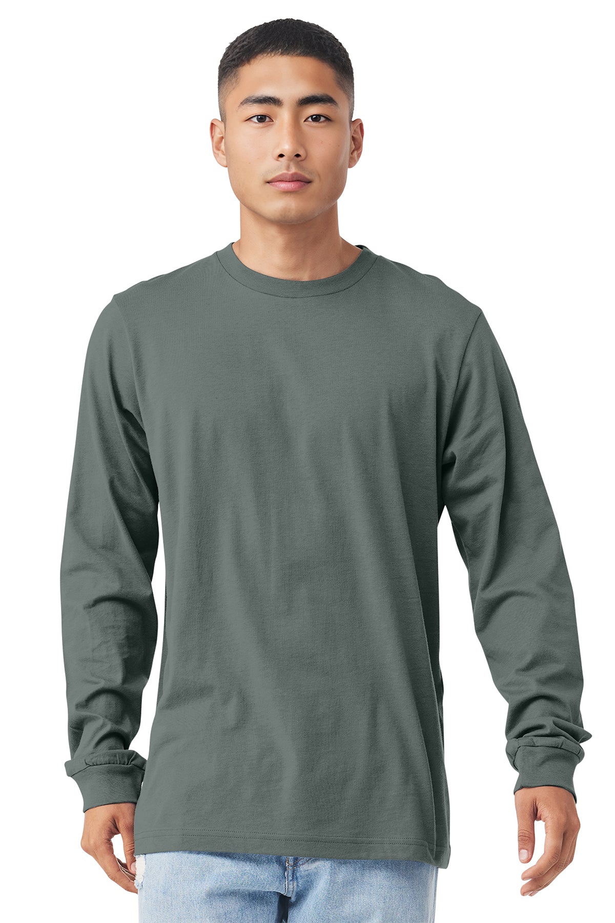 3501 Bella + Canvas Unisex Jersey Long-Sleeve T-Shirt - Blue Storm