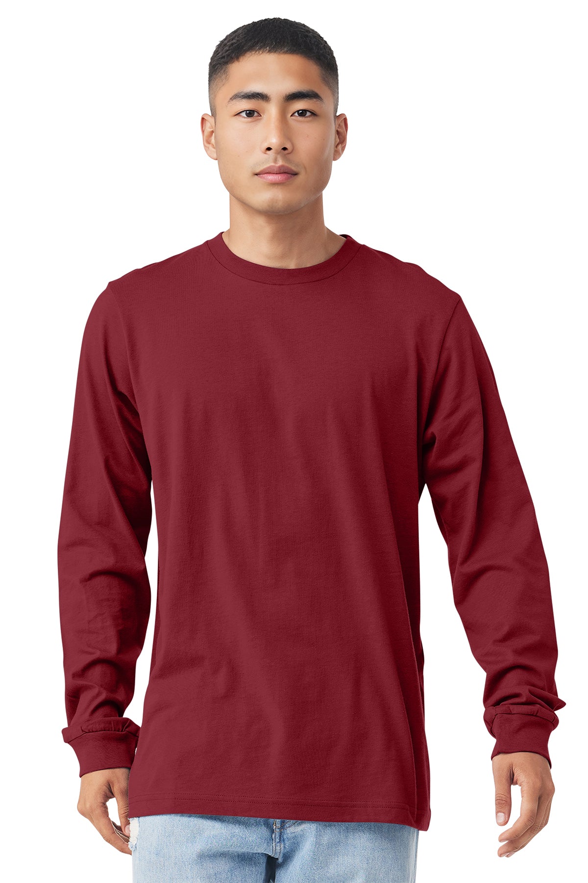 3501 Bella + Canvas Unisex Jersey Long-Sleeve T-Shirt - Cardinal