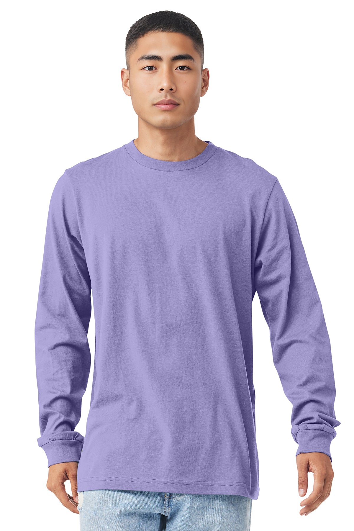 3501 Bella + Canvas Unisex Jersey Long-Sleeve T-Shirt - Dark Lavender