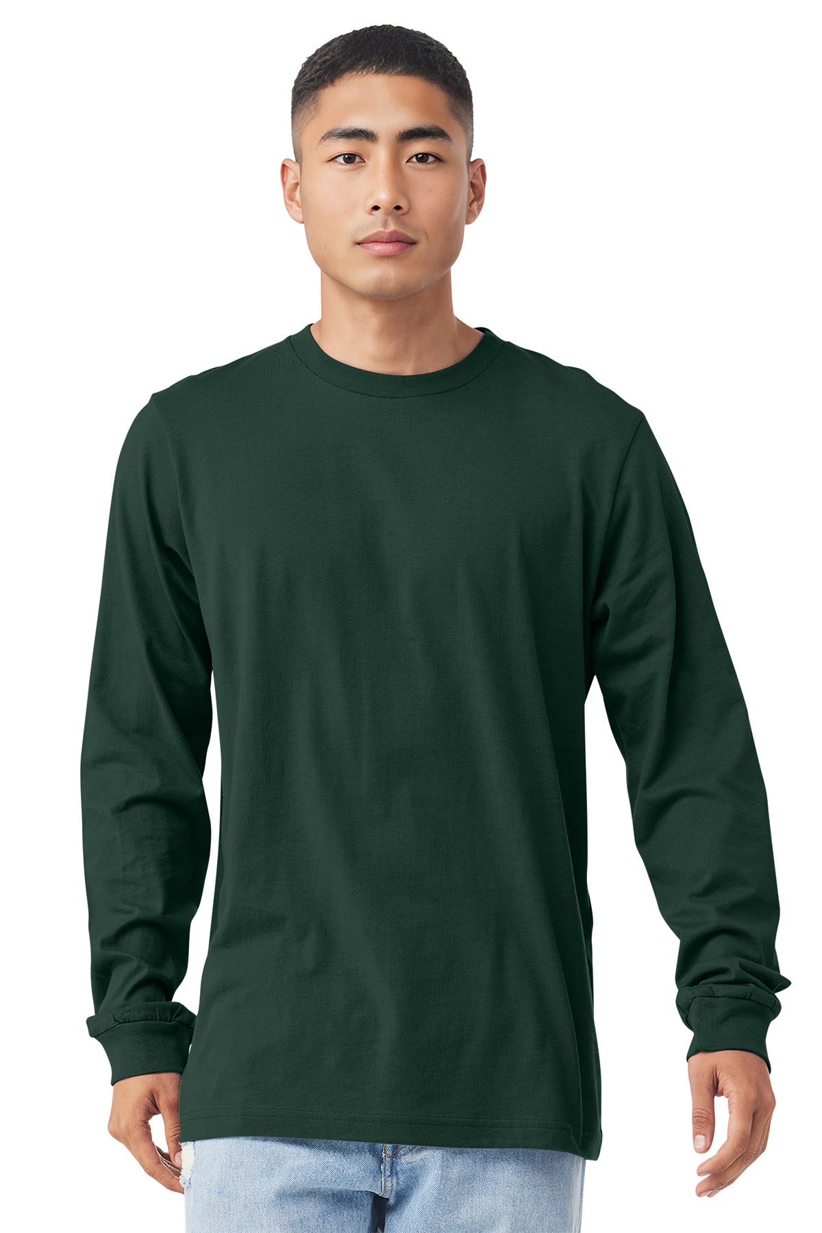 3501 Bella + Canvas Unisex Jersey Long-Sleeve T-Shirt - Forest