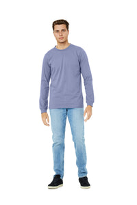 3501 Bella + Canvas Unisex Jersey Long-Sleeve T-Shirt - Lavender Blue