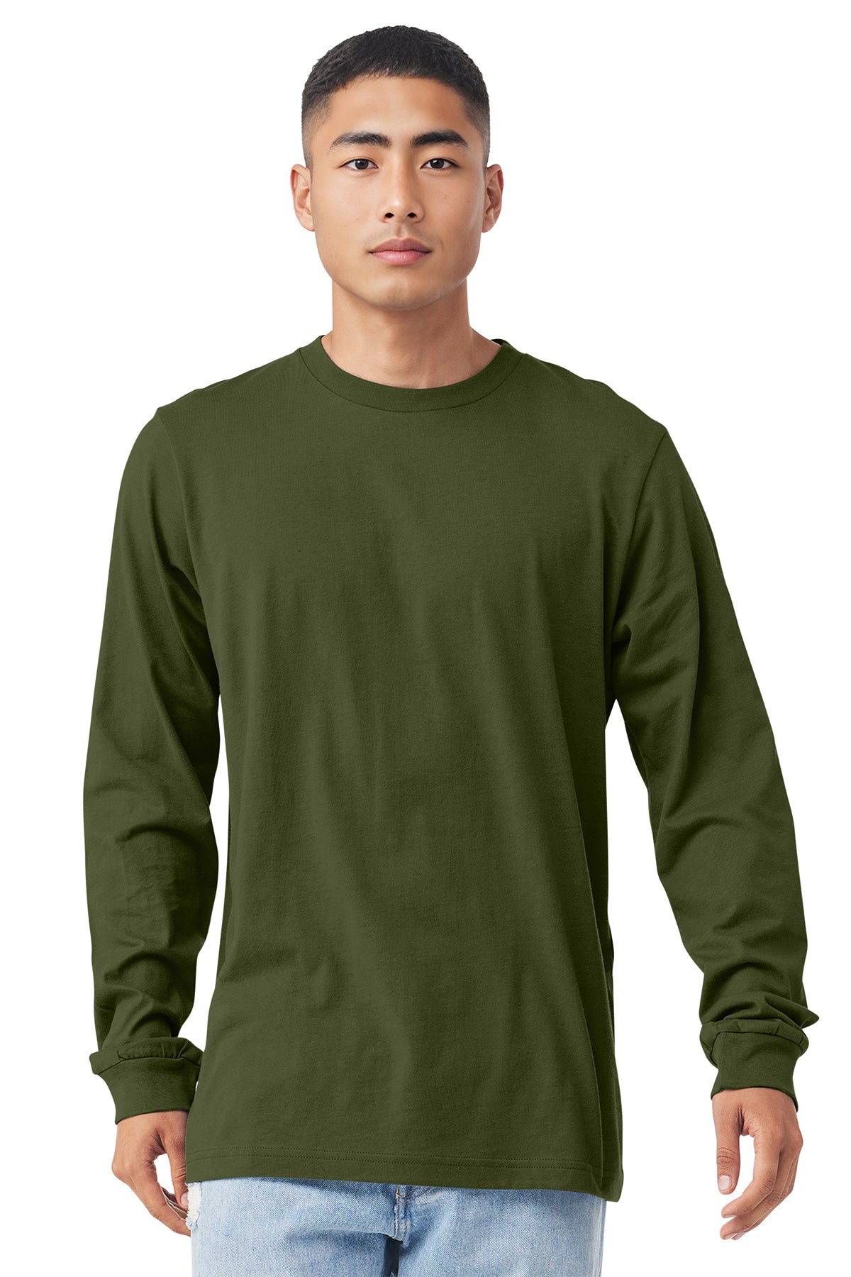 3501 Bella + Canvas Unisex Jersey Long-Sleeve T-Shirt - Olive