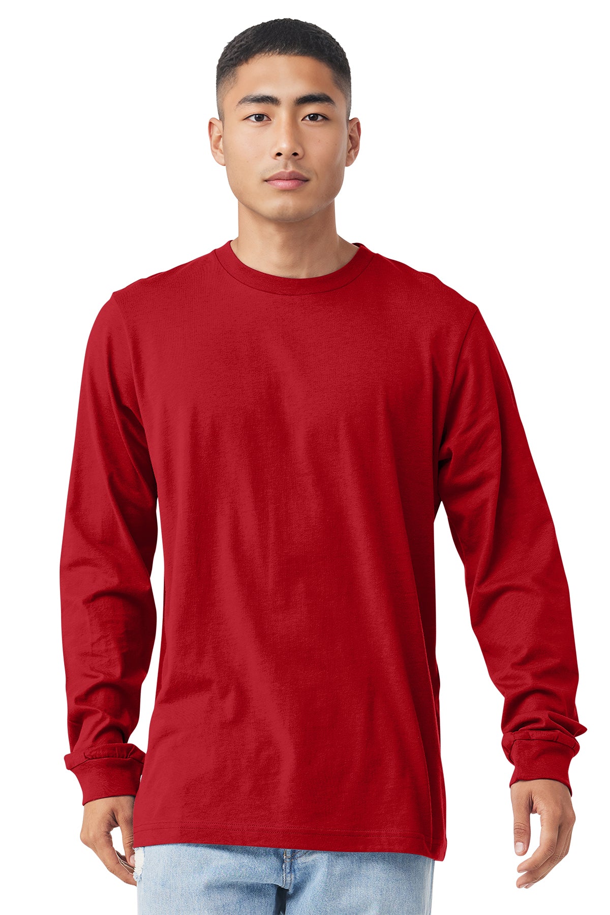 3501 Bella + Canvas Unisex Jersey Long-Sleeve T-Shirt - Red