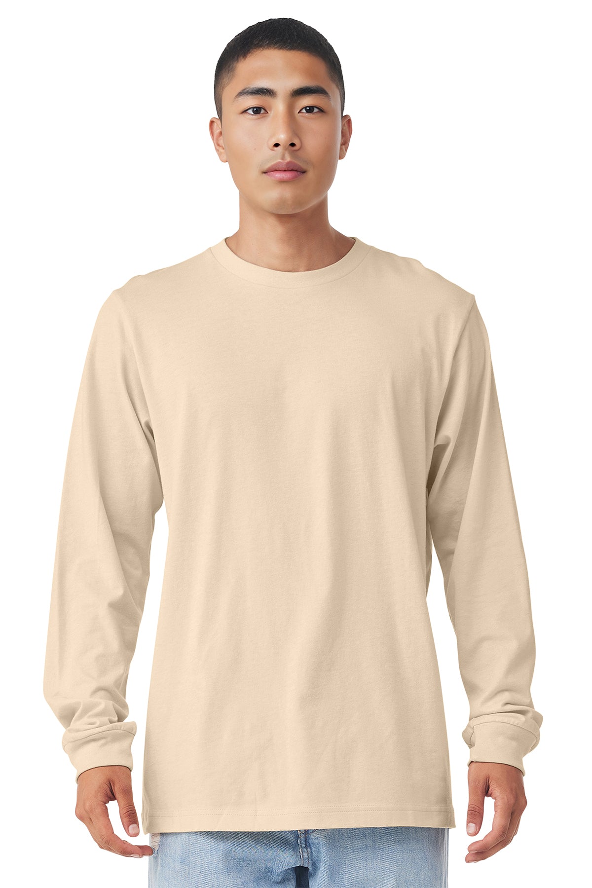 3501 Bella + Canvas Unisex Jersey Long-Sleeve T-Shirt - Soft Cream