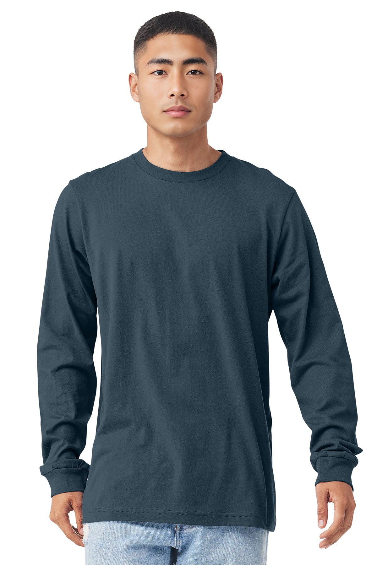 3501 Bella + Canvas Unisex Jersey Long-Sleeve T-Shirt - Vintage Navy