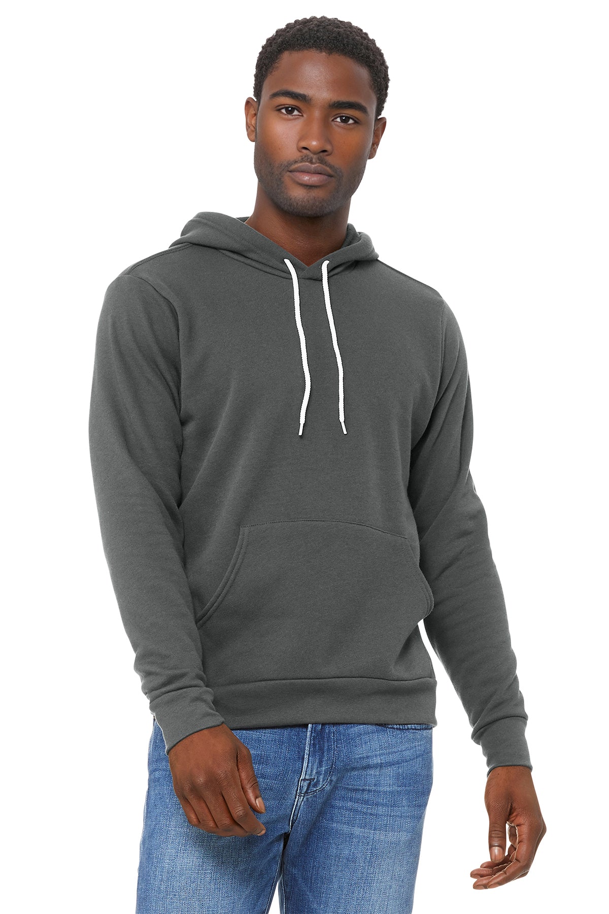 Bella+Canvas 3719 Fleece Pullover Hoodie - Asphalt