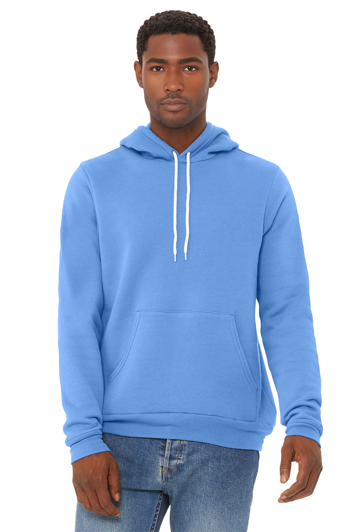 Bella+Canvas 3719 Fleece Pullover Hoodie - Carolina Blue