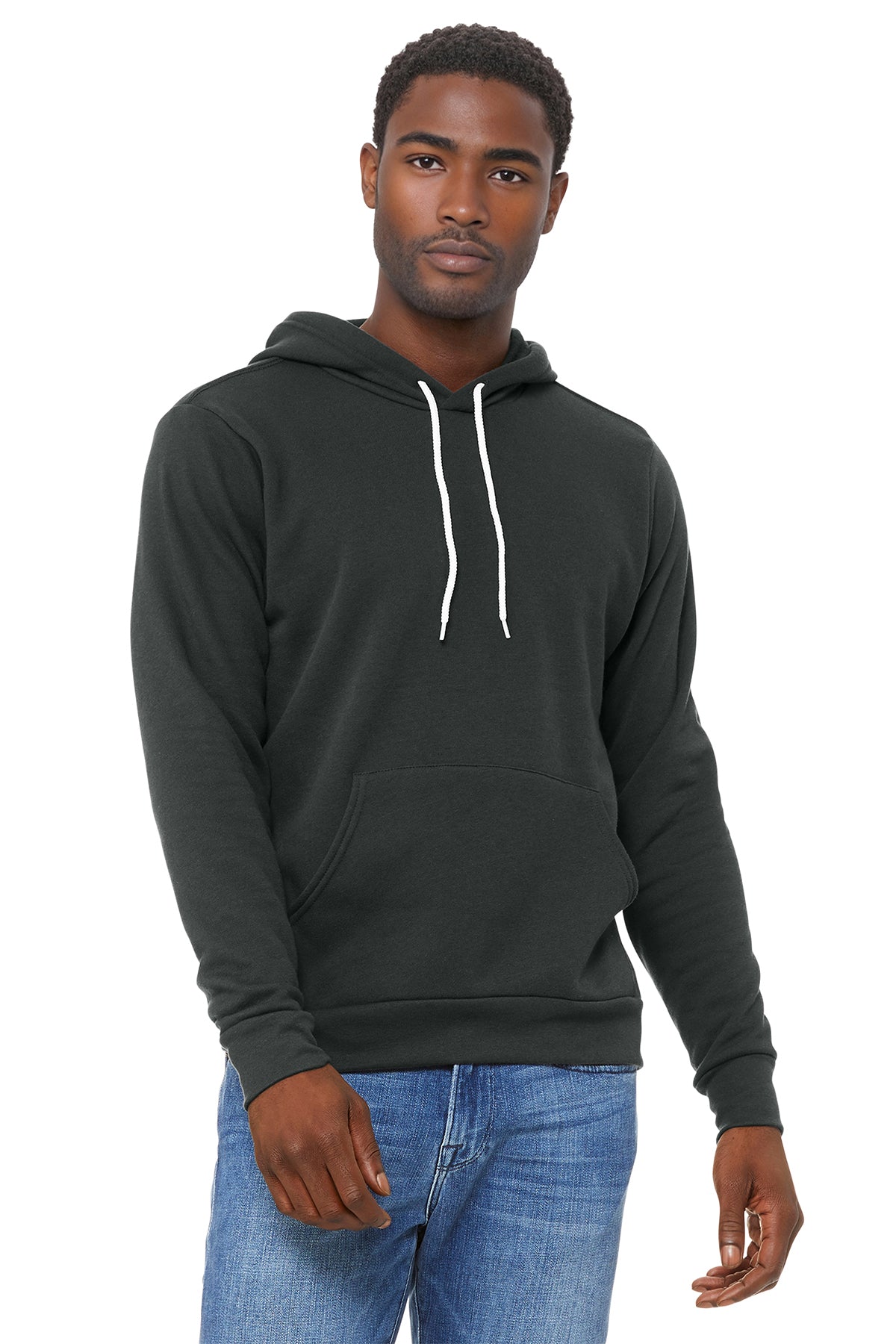 Bella+Canvas 3719 Fleece Pullover Hoodie - Dark Grey