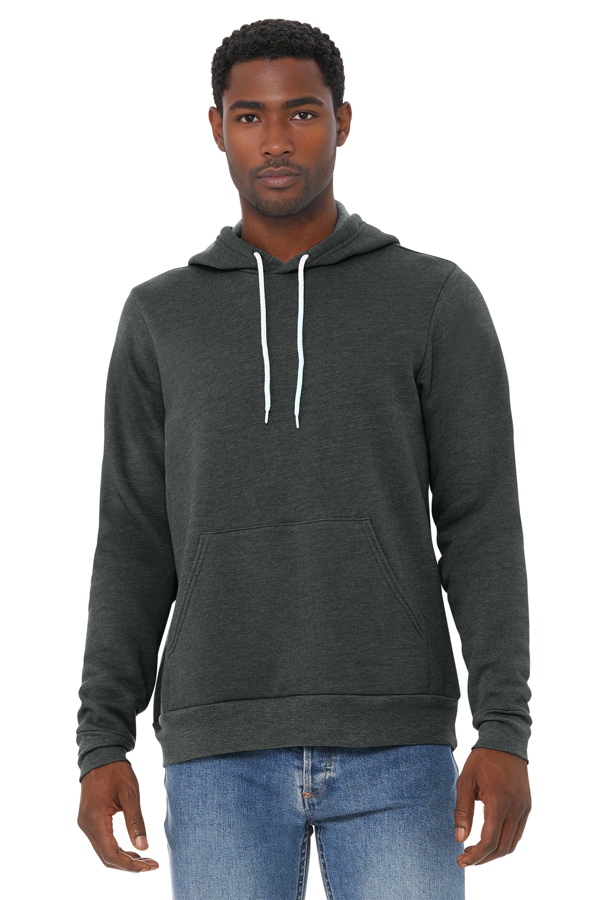 Bella+Canvas 3719 Fleece Pullover Hoodie - Dark Grey Heather