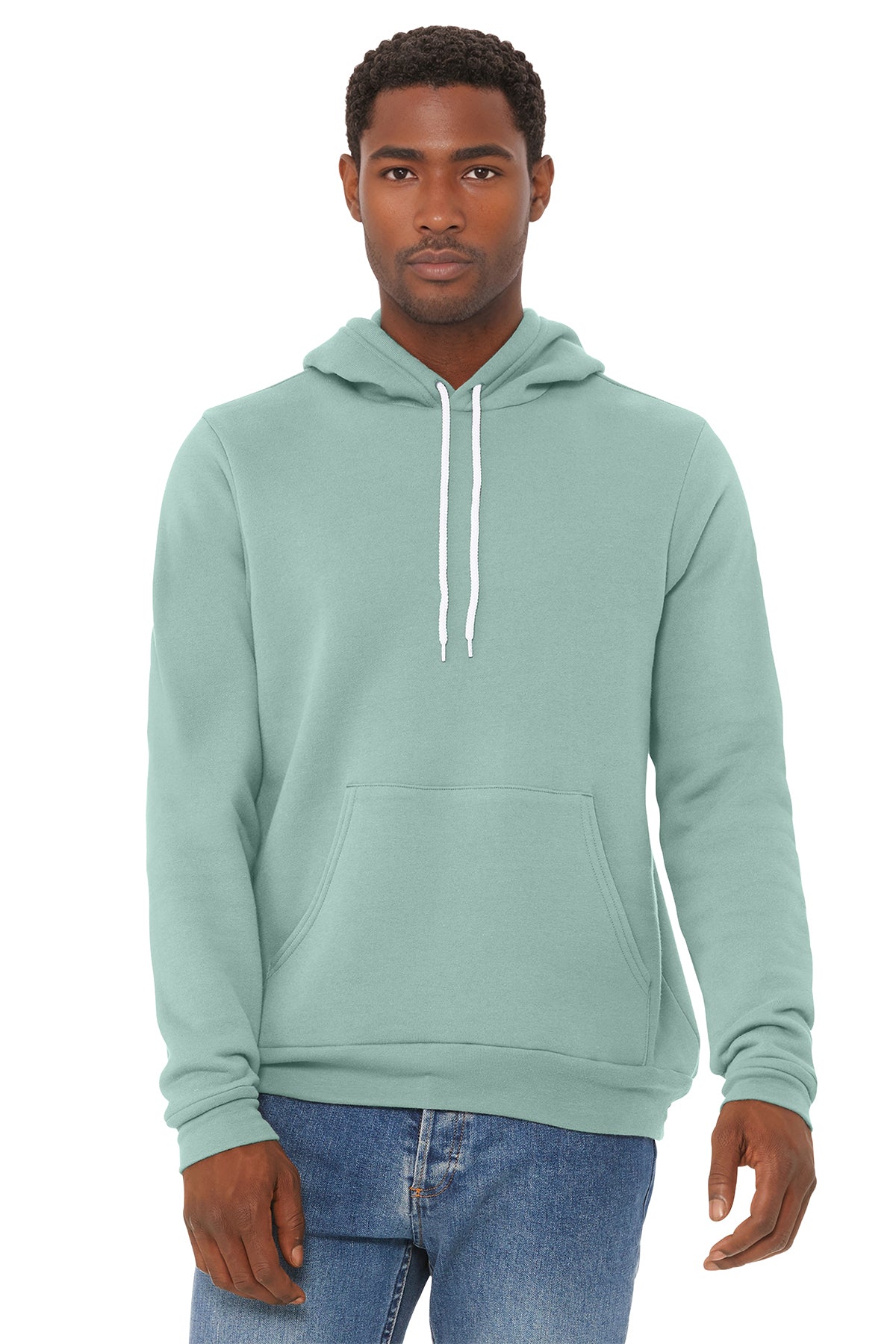 Bella+Canvas 3719 Fleece Pullover Hoodie - Dusty Blue