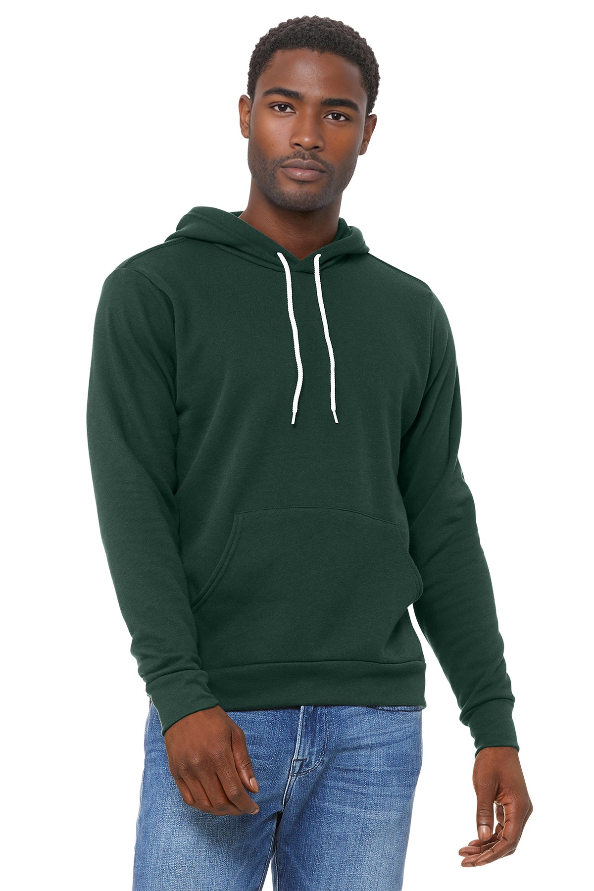 Bella+Canvas 3719 Fleece Pullover Hoodie - Forest