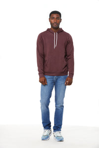 Bella+Canvas 3719 Fleece Pullover Hoodie - Heather Maroon