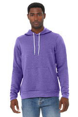 Bella+Canvas 3719 Fleece Pullover Hoodie - Heather Team Purple