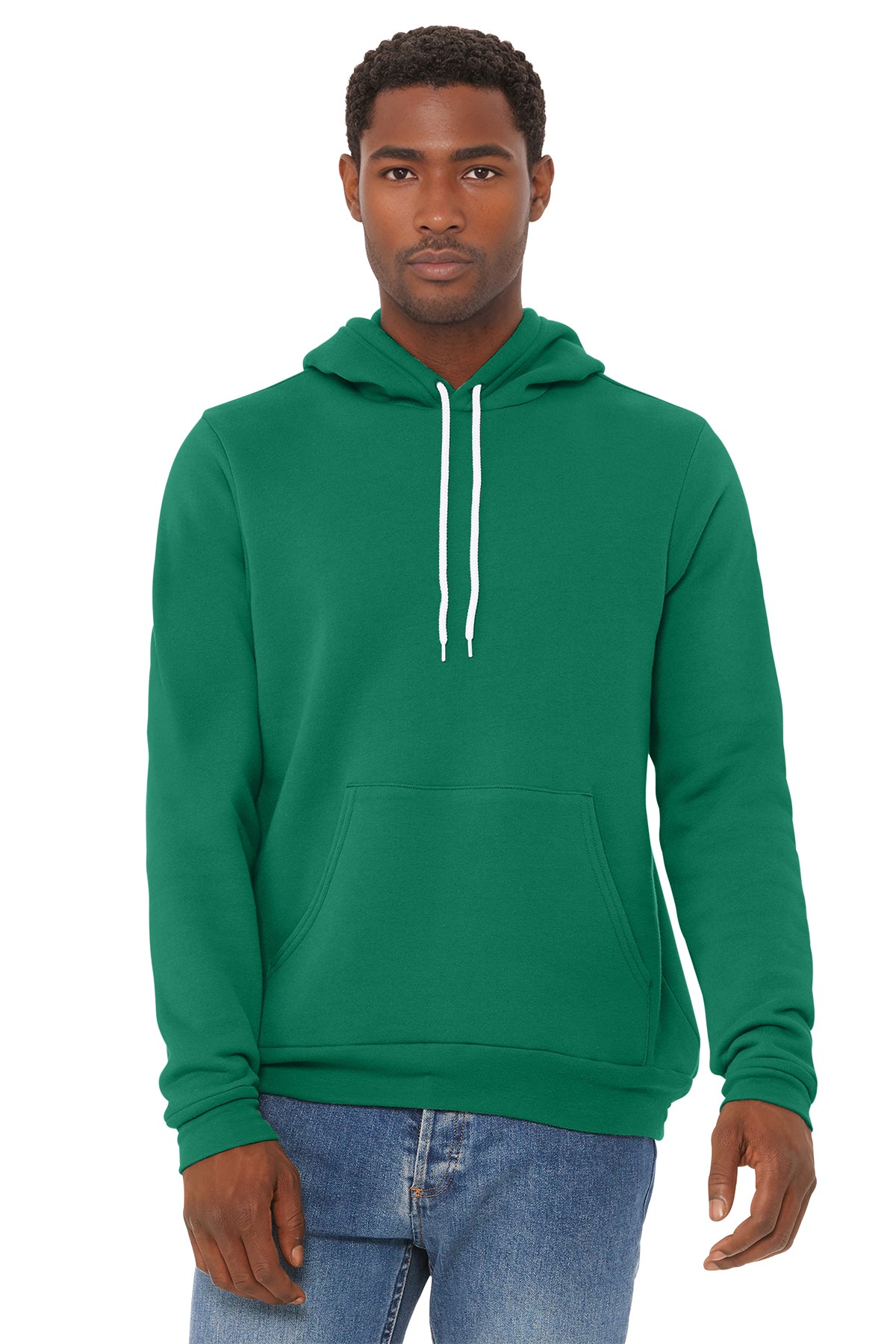 Bella+Canvas 3719 Fleece Pullover Hoodie - Kelly