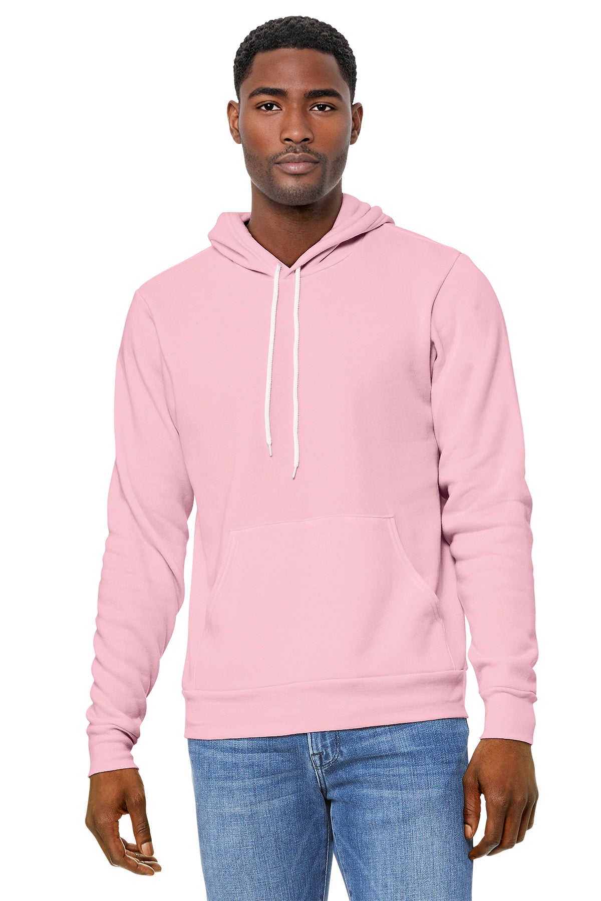 Bella+Canvas 3719 Fleece Pullover Hoodie - Pink