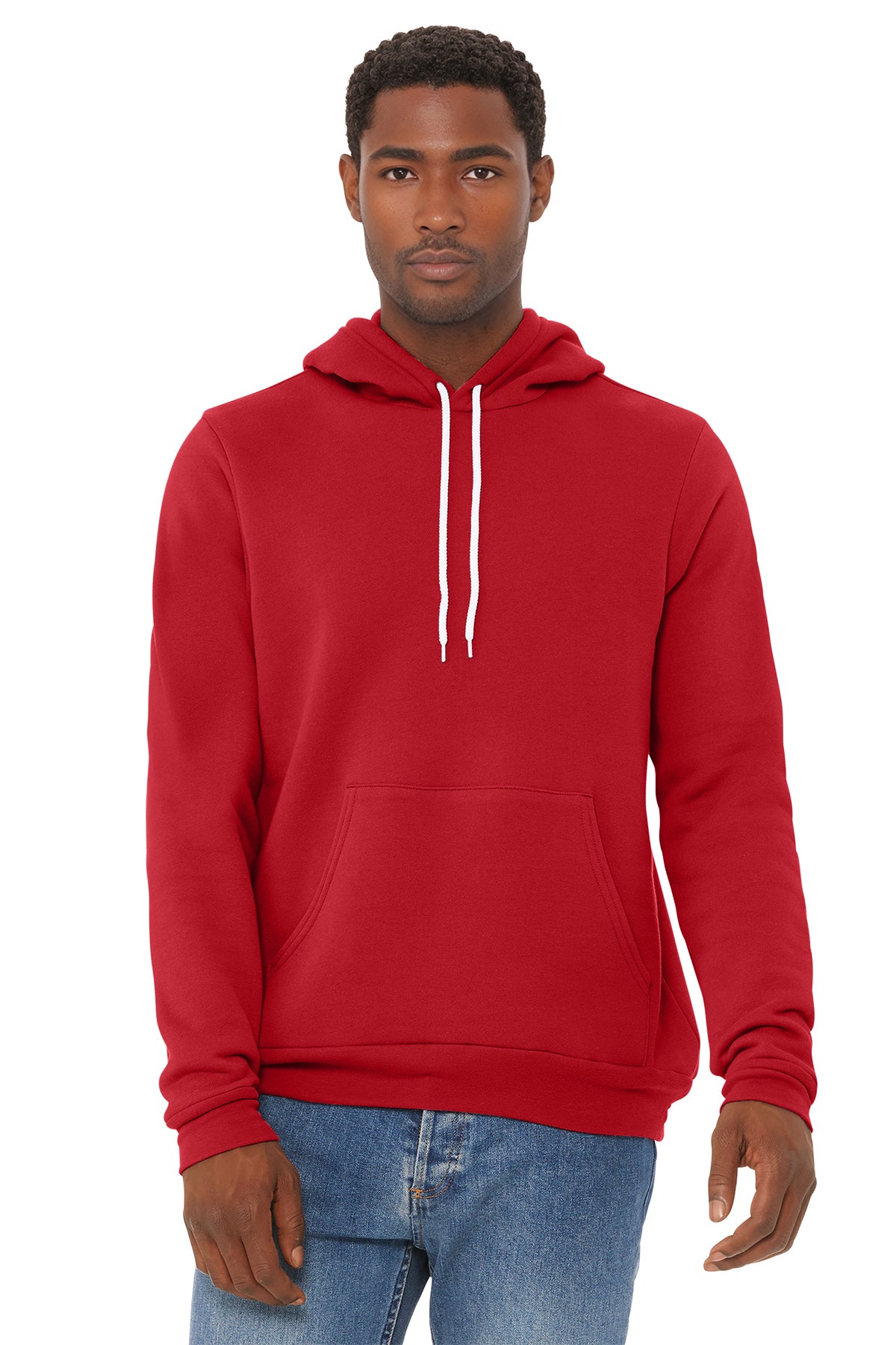 Bella+Canvas 3719 Fleece Pullover Hoodie - Red