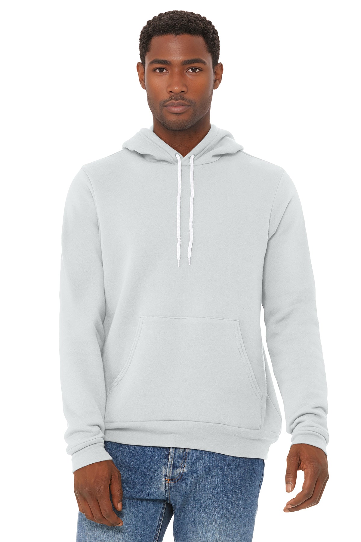 Bella+Canvas 3719 Fleece Pullover Hoodie - Silver