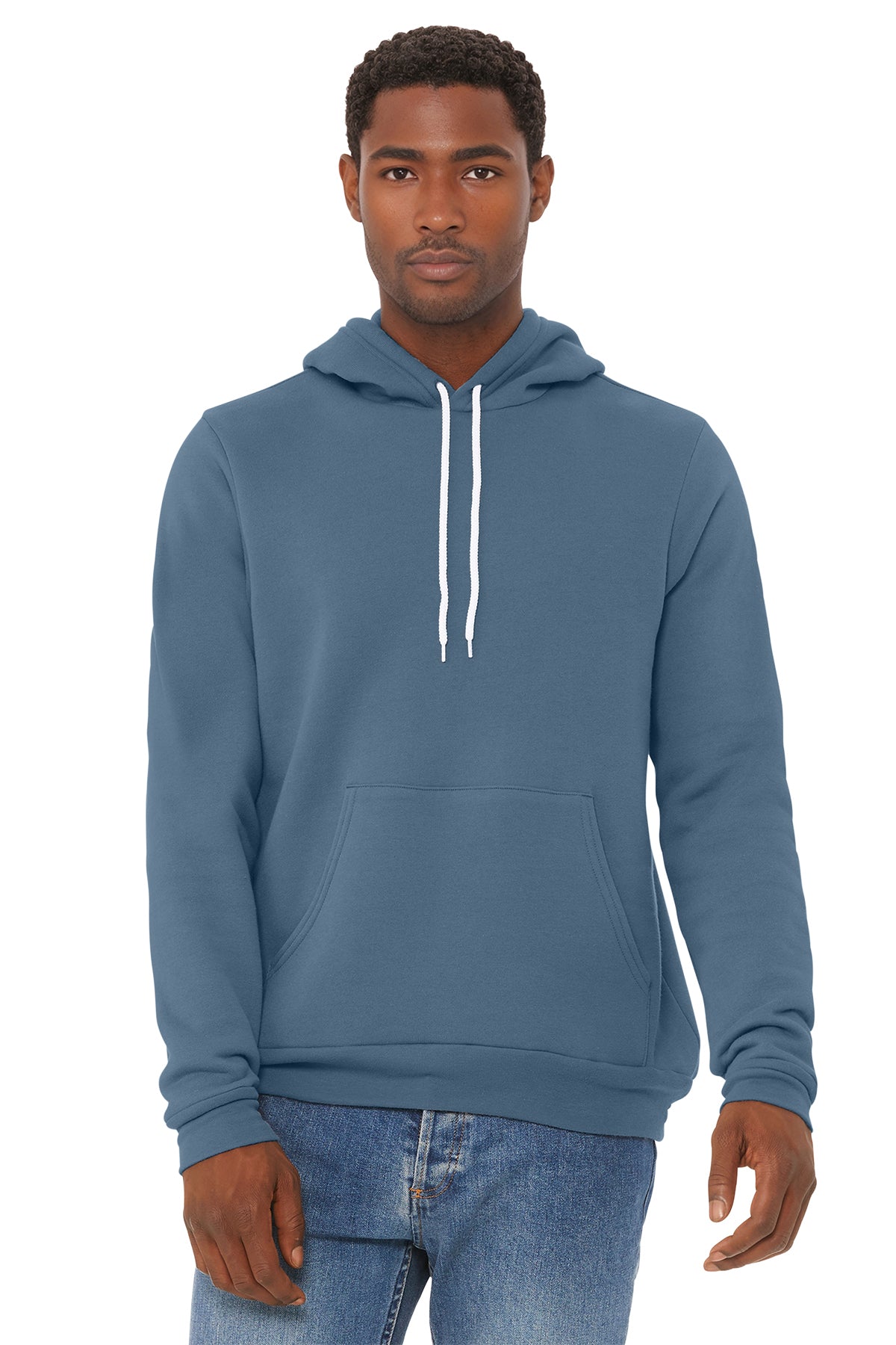 Bella+Canvas 3719 Fleece Pullover Hoodie - Steel Blue