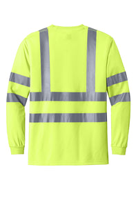 CornerStone® - ANSI 107 Class 3 Long Sleeve Snag-Resistant Reflective T-Shirt | CS409