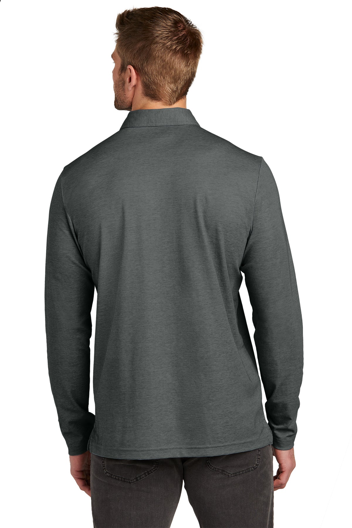 TravisMathew Oceanside Heather Long Sleeve Polo TM1MZ343