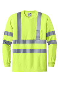 CornerStone® - ANSI 107 Class 3 Long Sleeve Snag-Resistant Reflective T-Shirt | CS409