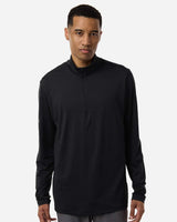 A708 Adidas Men's Textured Stripe Quarter-Zip Pullover