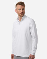 A708 Adidas Men's Textured Stripe Quarter-Zip Pullover