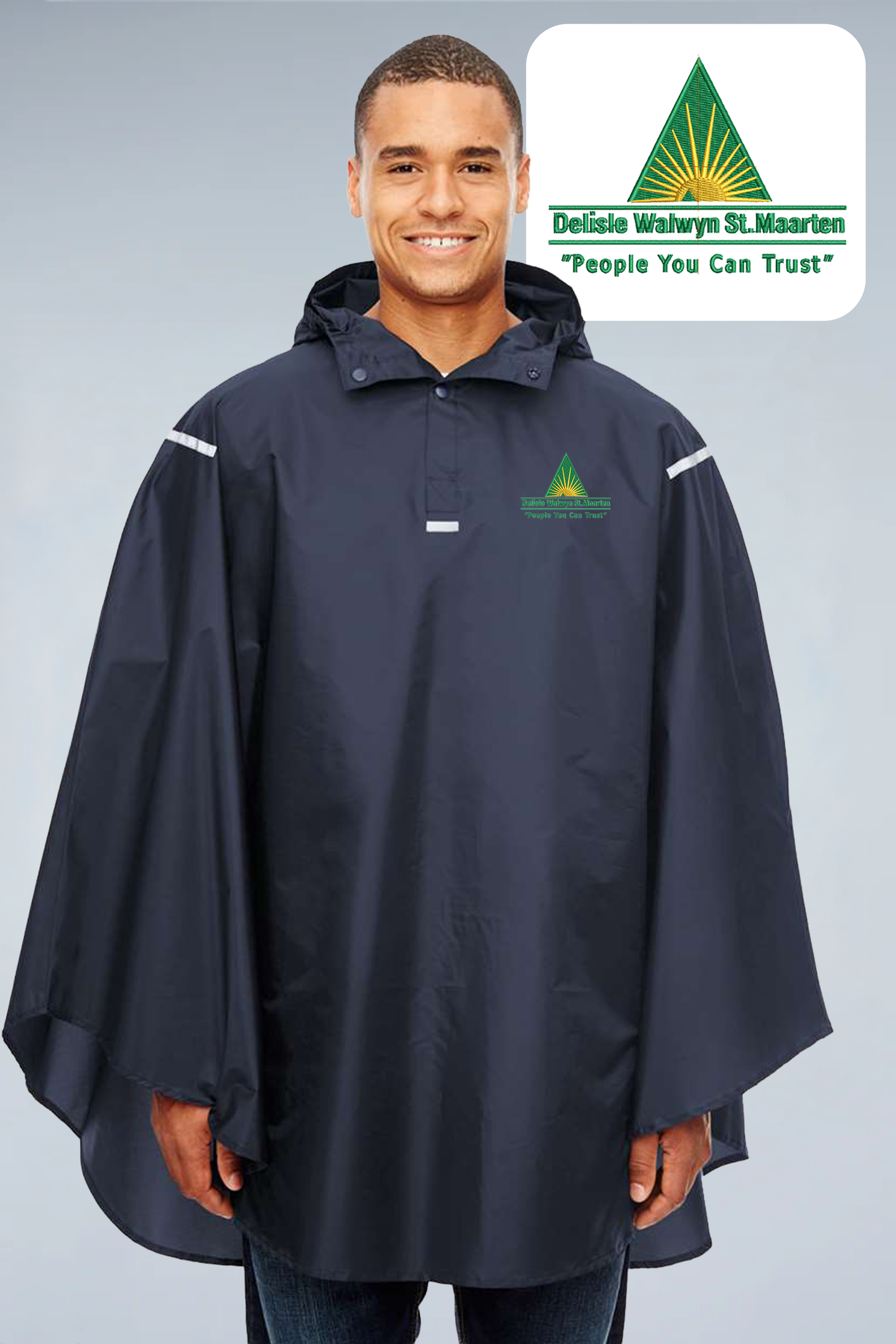 Delisle Walwyn St.Maarten Port Authority - Unisex Zone Protect Packable Poncho