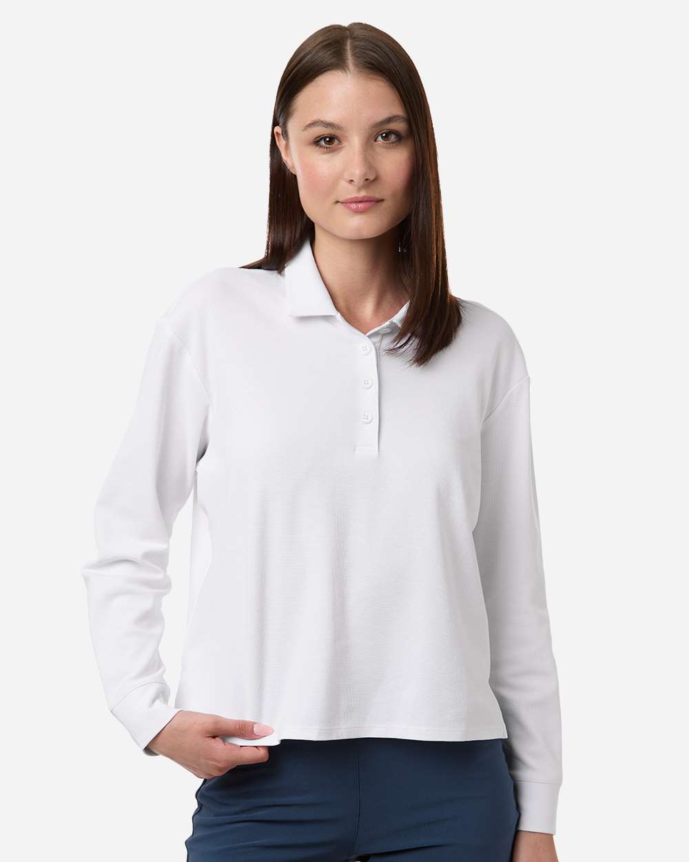 Adidas Women's Beyond Long Sleeve Loose Polo A1008