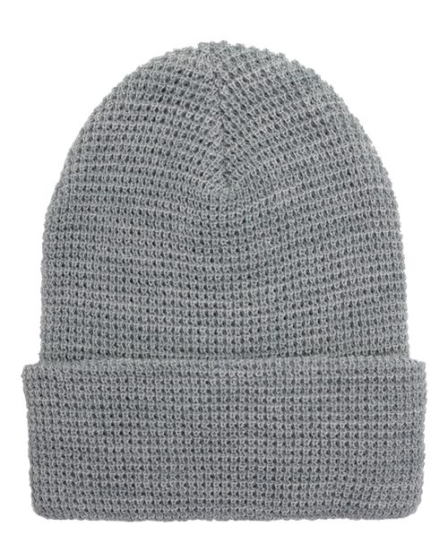 Waffle Cuffed Knit Beanie
