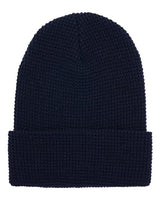 Waffle Cuffed Knit Beanie