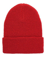 Waffle Cuffed Knit Beanie