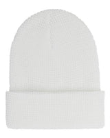 Waffle Cuffed Knit Beanie