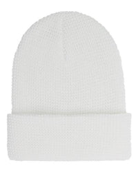 Waffle Cuffed Knit Beanie