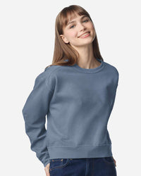 Comfort Colors Women's Garment-Dyed Mid-Length Crewneck Sweatshirt - 1566L