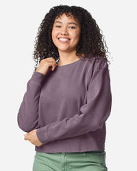 Comfort Colors Women's Garment-Dyed Mid-Length Crewneck Sweatshirt - 1566L