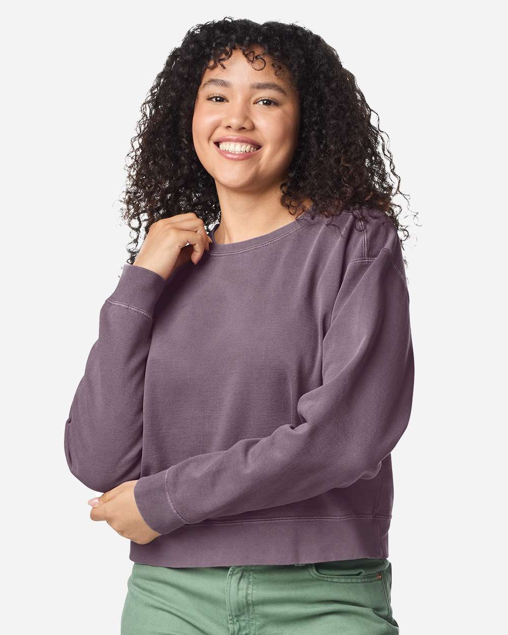 Comfort Colors Women's Garment-Dyed Mid-Length Crewneck Sweatshirt - 1566L