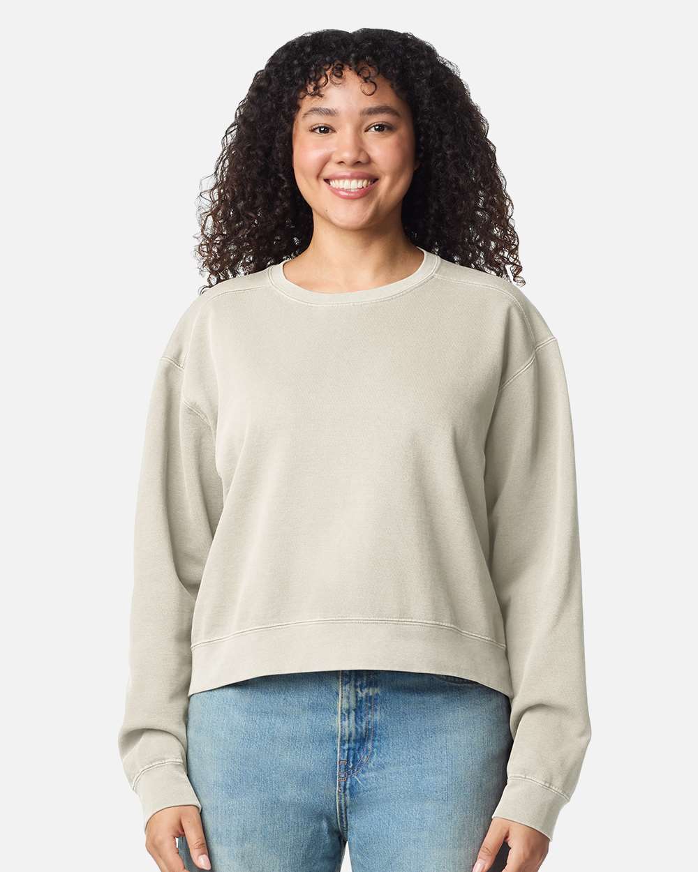 Comfort Colors Women's Garment-Dyed Mid-Length Crewneck Sweatshirt - 1566L
