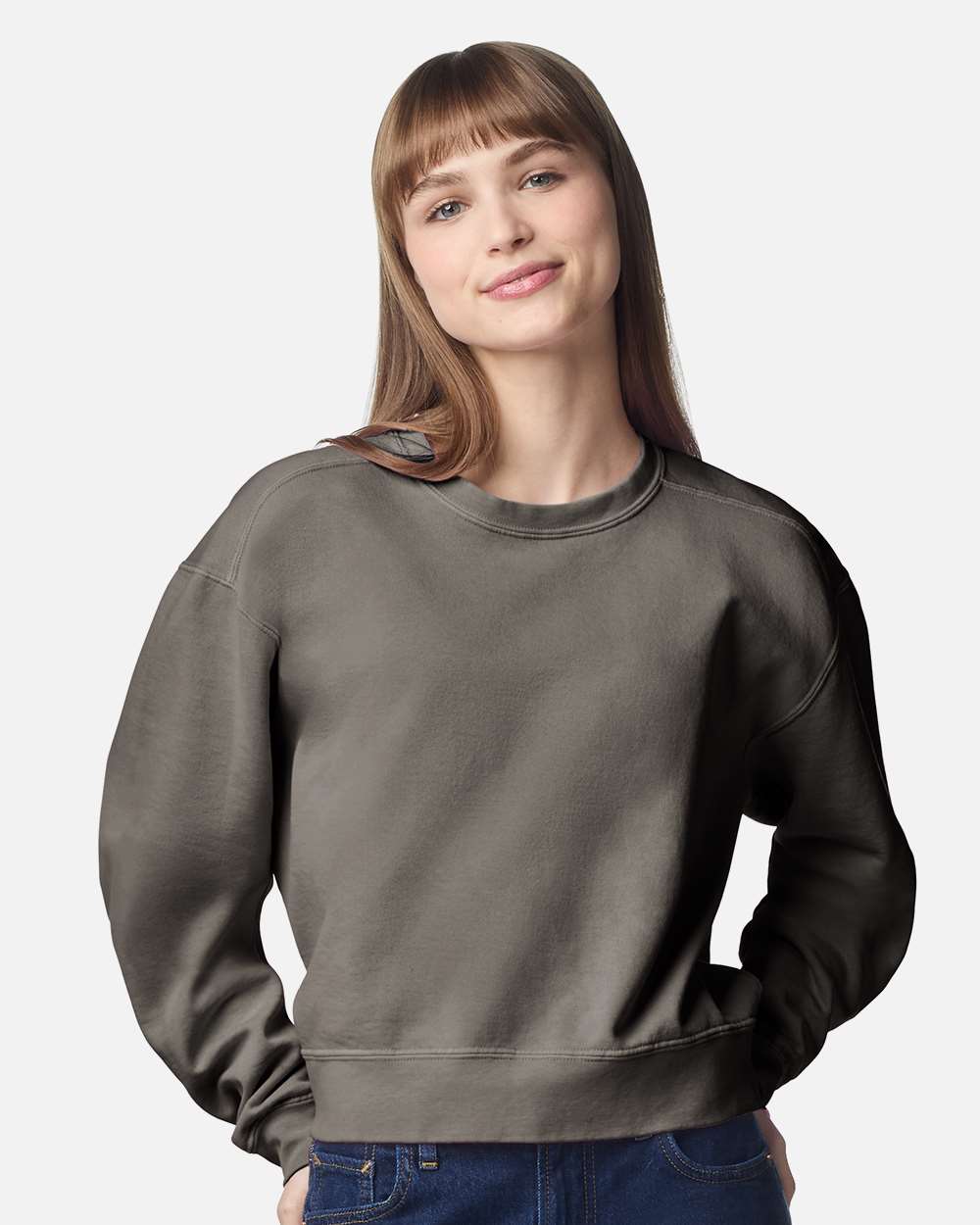 Comfort Colors Women's Garment-Dyed Mid-Length Crewneck Sweatshirt - 1566L