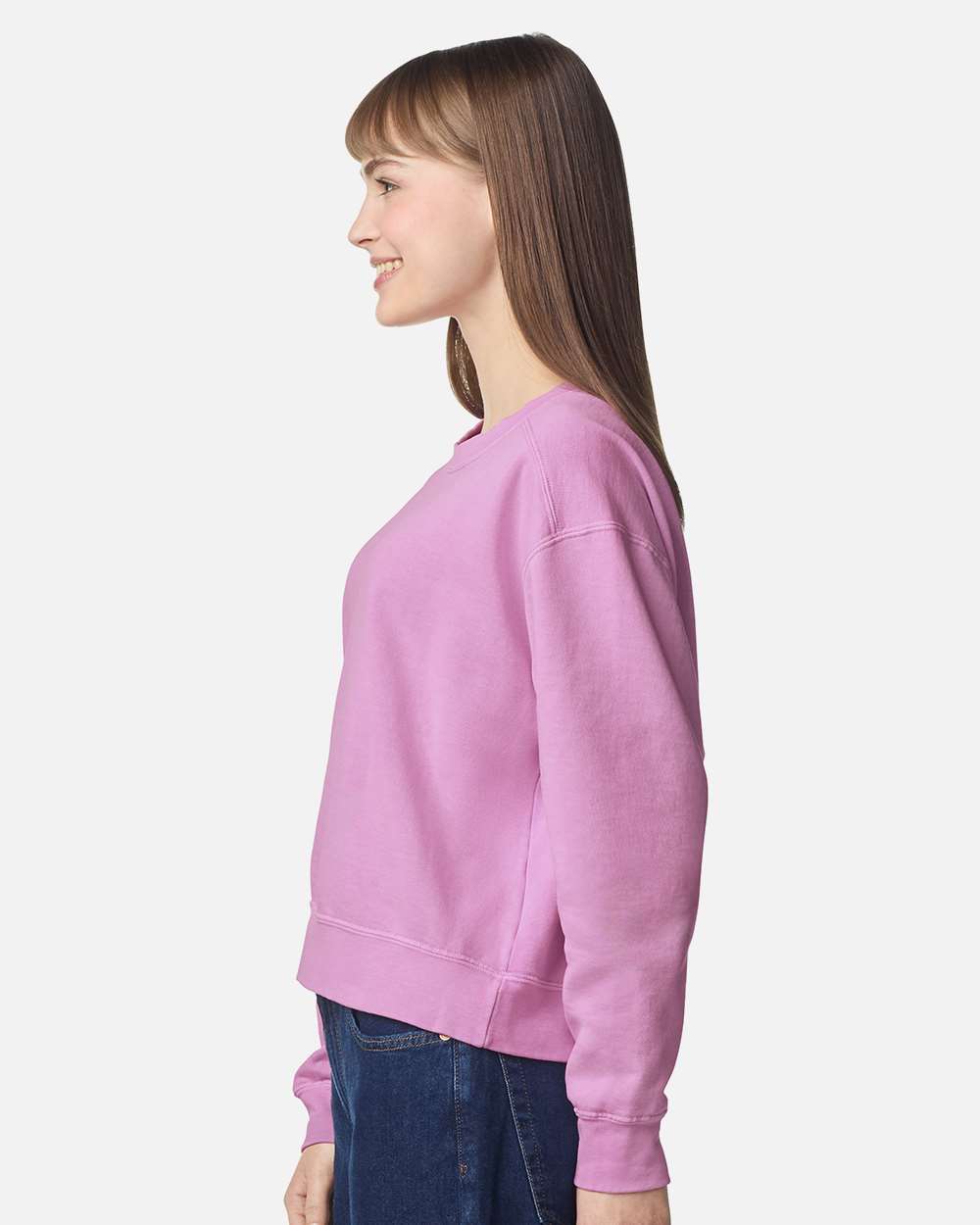 Comfort Colors Women's Garment-Dyed Mid-Length Crewneck Sweatshirt - 1566L