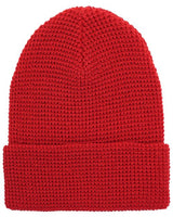 Waffle Cuffed Knit Beanie