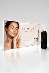 20ft modular SEG light box display with double-sided LED backlit graphics