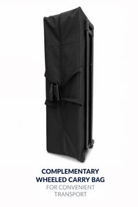 Complimentary wheeled carry bag included with the 20ft SEG light box display