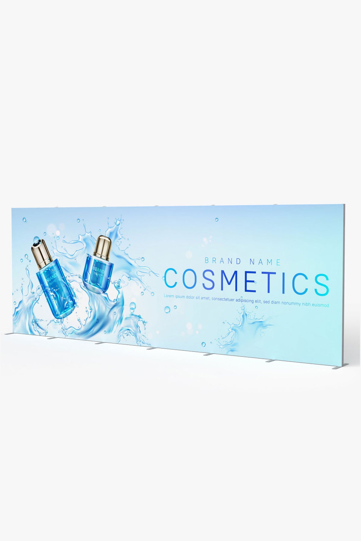 20ft SEG fabric display wall built from modular aluminum frames with seamless graphics