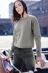 LNEA514 New Era® Women's Tri-Blend Fleece Crop Crew