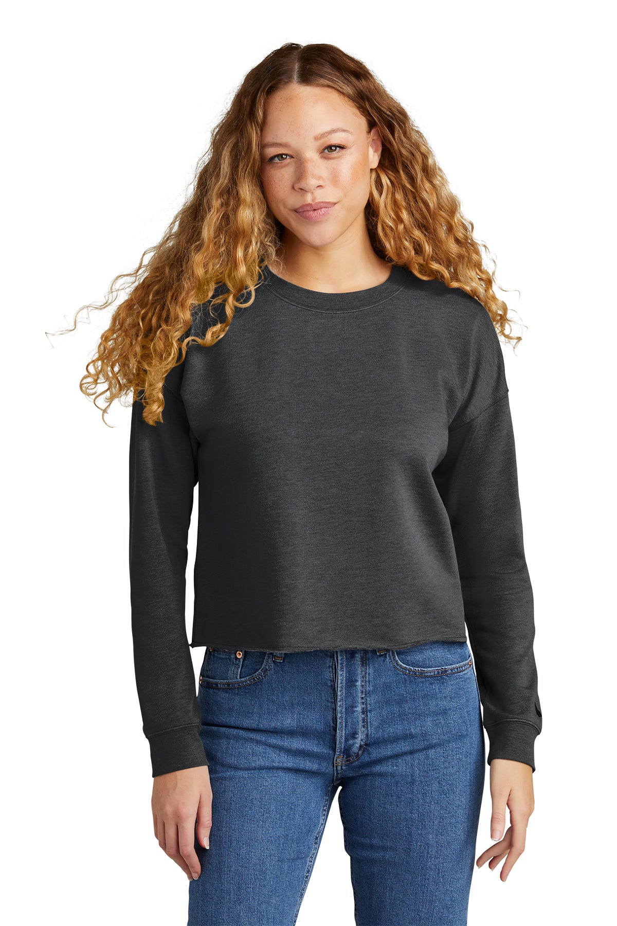 LNEA514 New Era® Women's Tri-Blend Fleece Crop Crew
